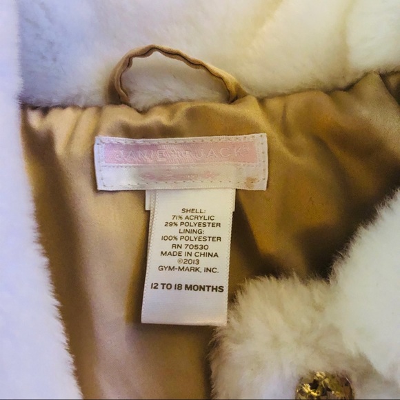 Faux fur baby girl jacket - Picture 2 of 3